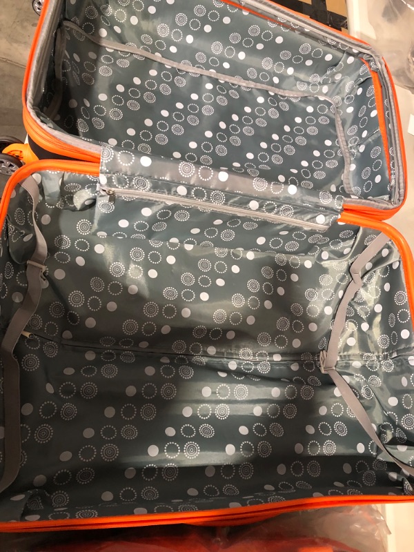 Photo 14 of **USED**CORNERS ARE DENTED IN ON 28 IN**SEE PICTURES **Rockland Melbourne Hard side Expandable Spinner Wheel Luggage, (Charcoal N Orange), 2-Piece Set (20/28)