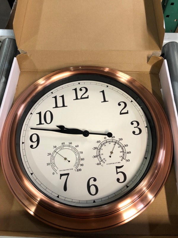 Photo 2 of [USED] Vigorwise 16 inch Outdoor Wall Clock