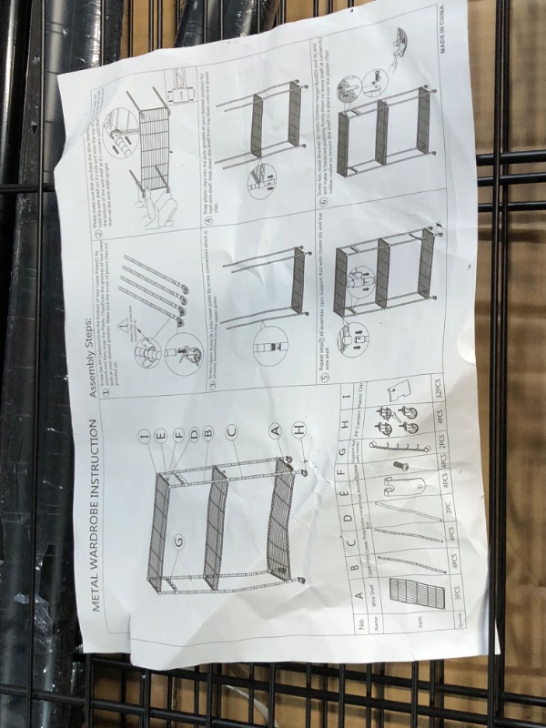 Photo 3 of [USED] Kemanner Heavy Duty Rolling Garment Rack 3-Tiers 