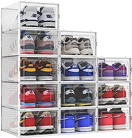 Photo 1 of [USED] SESENO 8 Pack Shoe Storage Boxes - BLACK