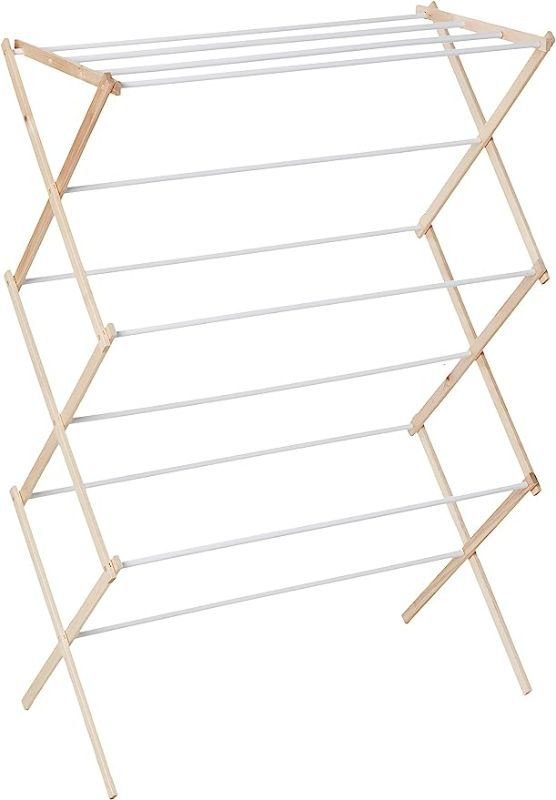 Photo 1 of [USED] Collapsible Folding Wooden Clothes Drying Rack