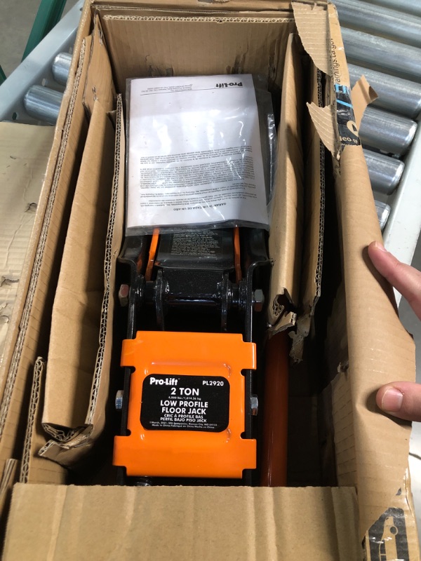 Photo 2 of **PARTS ONLY WHEEL IS BROKEN OFF**
Pro-LifT PL2920 2 Ton Floor Jack - Car Hydraulic Trolley Jack Lift with 4000 Lbs Capacity for Home Garage Shop - ORANGE/BLACK