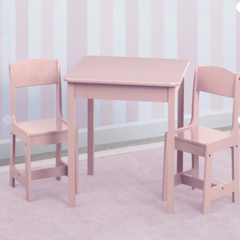 Photo 1 of *INCOMPLETE* *SEE NOTES* Delta Children MySize Kids Wood Table and Chair Set (2 Chairs Included) PINK