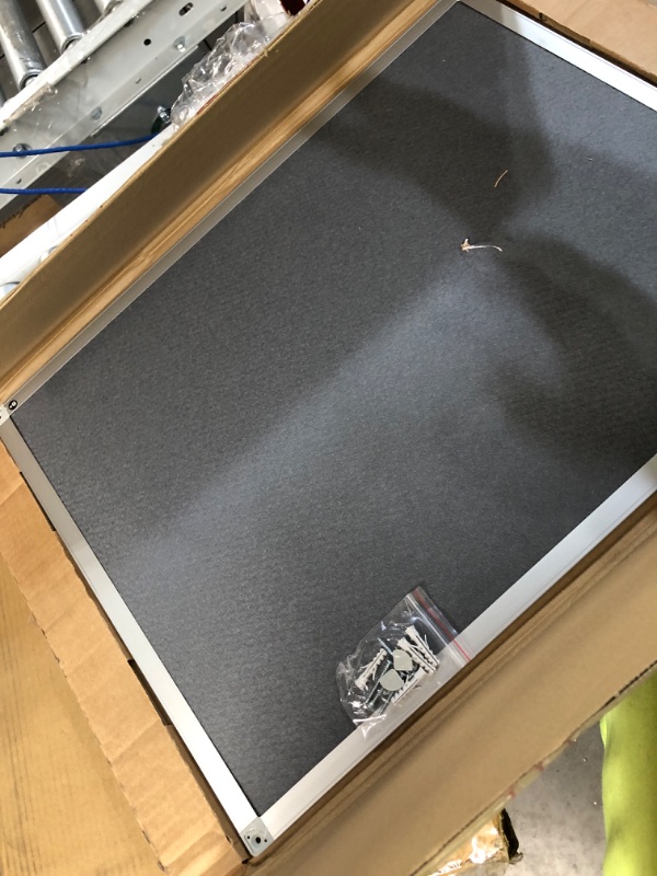 Photo 1 of BoardsPlus 18" x 24" Gray Felt Fabric Bulletin Pin Board