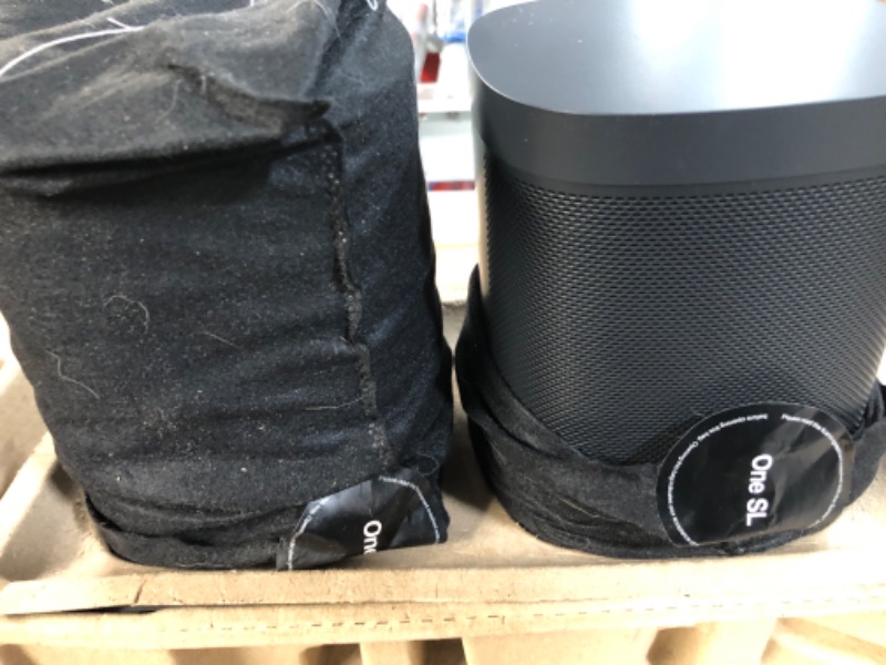 Photo 1 of Sonos One SL Wi-Fi Speaker, Shadow Edition, 2-pack