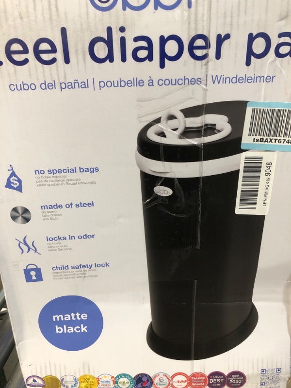 Photo 2 of **DENTED ON BOTH SIDES**
Ubbi Steel Odor Locking,e Diaper Pail, Matte Black