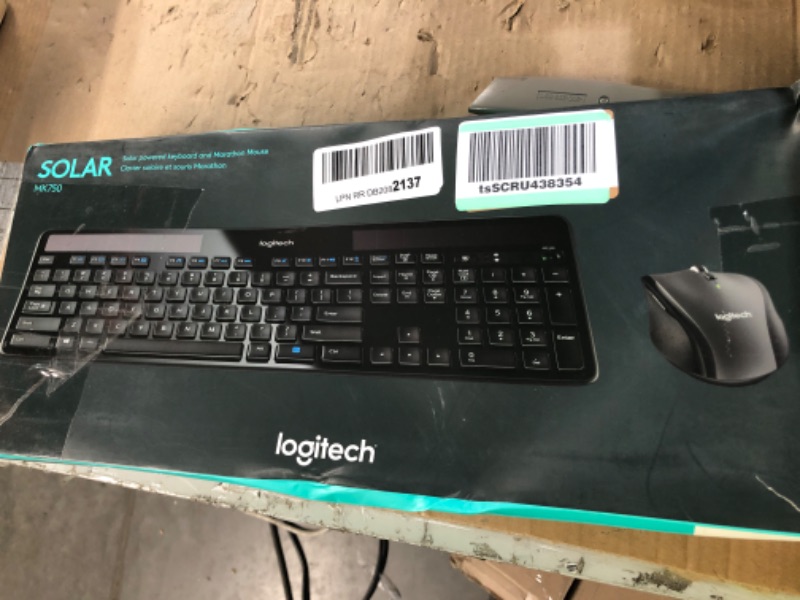 Photo 2 of Logitech MK750 Wireless Solar Keyboard and Wireless Marathon Mouse Combo for PC