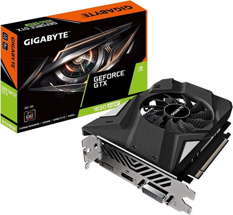 Photo 1 of Gigabyte GeForce GTX 1650 Super OC 4G Graphics Card, 90mm Fan, 4GB 128-Bit GDDR6, Gv-N165SOC-4GD Video