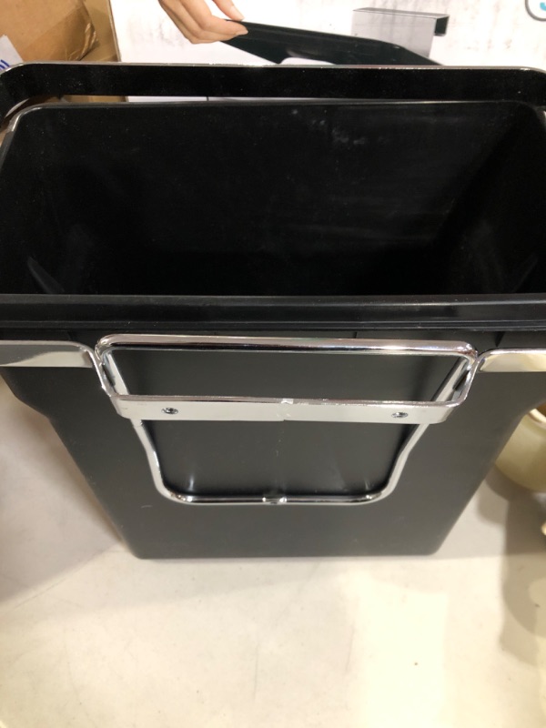 Photo 2 of  10 Liter / 2.6 Gallon In-Cabinet Trash Can Heavy-Duty Steel Frame, Black