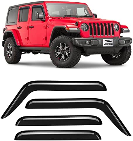 Photo 1 of **SEE NOTES**
Voron Glass Tape-on Extra Durable Rain Guards for Jeep Wrangler 2018-2023 JL/Jeep Gladiator 2020-2023, Window Deflectors, 4 Pieces - 120103