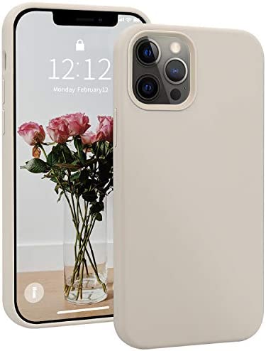 Photo 1 of 4.5 out of 5 stars888 Reviews
SOH Mingying iPhone 12/iPhone 12 Pro Silicone Case, Full Body Protective Phone Case, Premium Soft Rubber Shockproof Case Compatible with Apple iPhone 12/12 Pro(6.1Inch) (Stone)