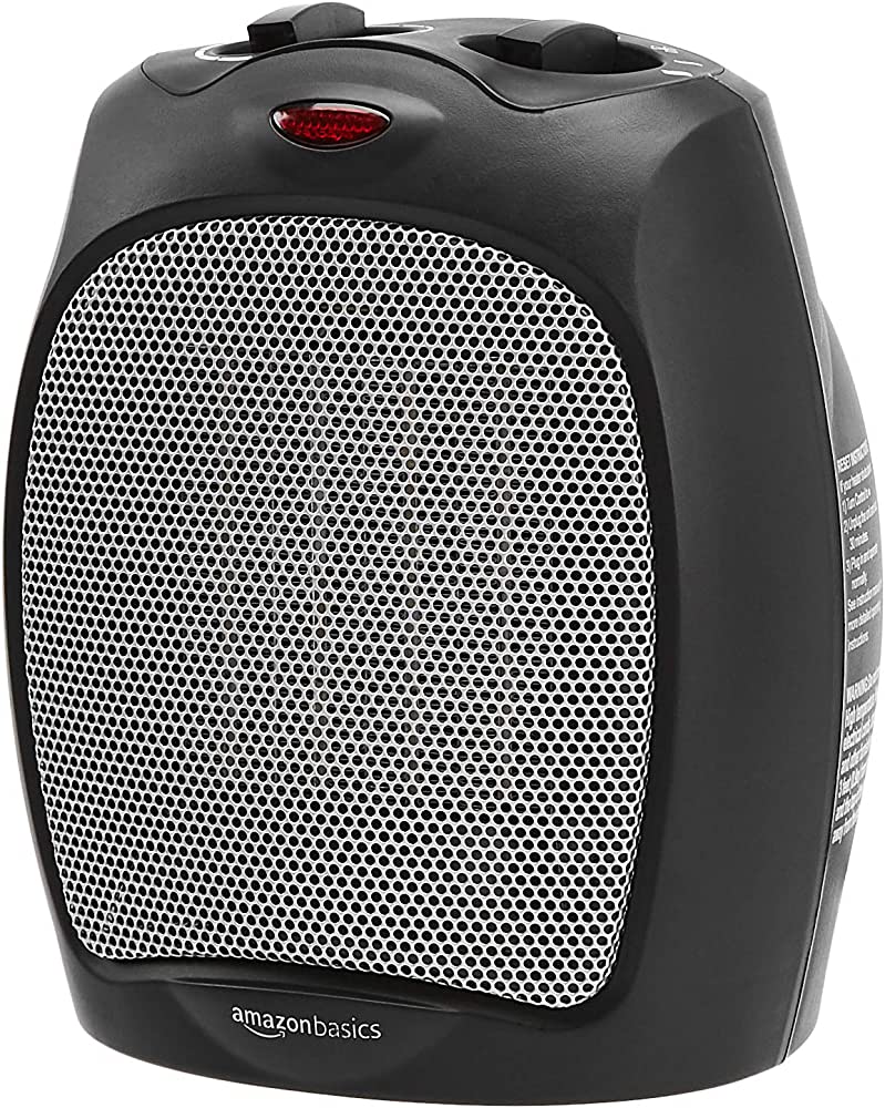 Photo 1 of 4.4 out of 5 stars28,118 Reviews
Amazon Basics 1500W Ceramic Personal Heater with Adjustable Thermostat, Black