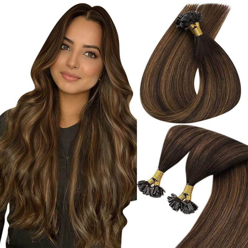 Photo 1 of Sunny Brown U Tip Hair Extensions Human Hair Hot Fusion U Tip Hair ExtensionsUtip Keratin Hair Extensions Real.