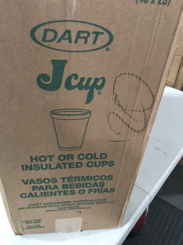 Photo 2 of Dart 8J8 Foam Cup Hot or Cold, 1000 per Case, 8 oz.