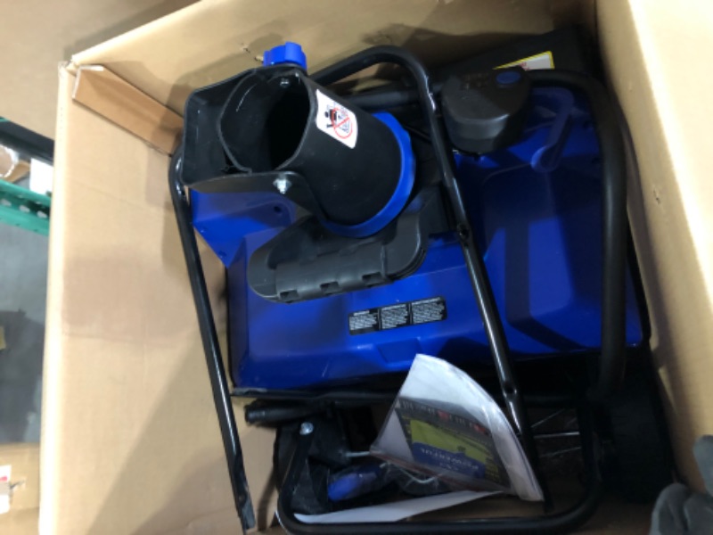 Photo 3 of !!!SEE CLERK NOTES!!!
Snow Joe SJ627E 22" Electric Snow Thrower with Dual LED Lights - 15-Amp - Black/Blue