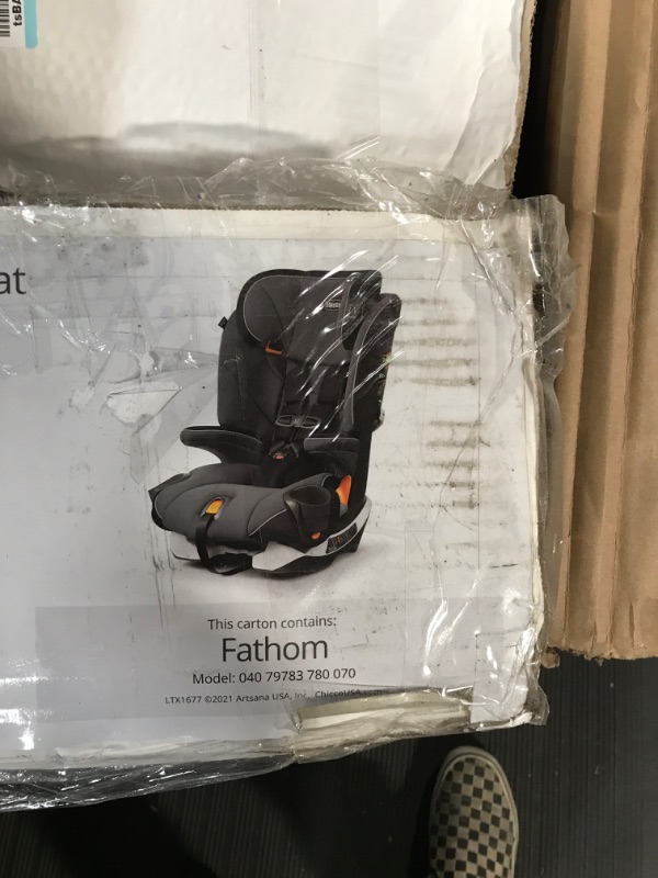 Photo 2 of Chicco MyFit Harness + Booster Car Seat, 5-Point Harness Car Seat and High Back Booster Seat, For children 25-100 lbs. | Fathom/Grey/Blue Fathom/Grey/Blue MyFit