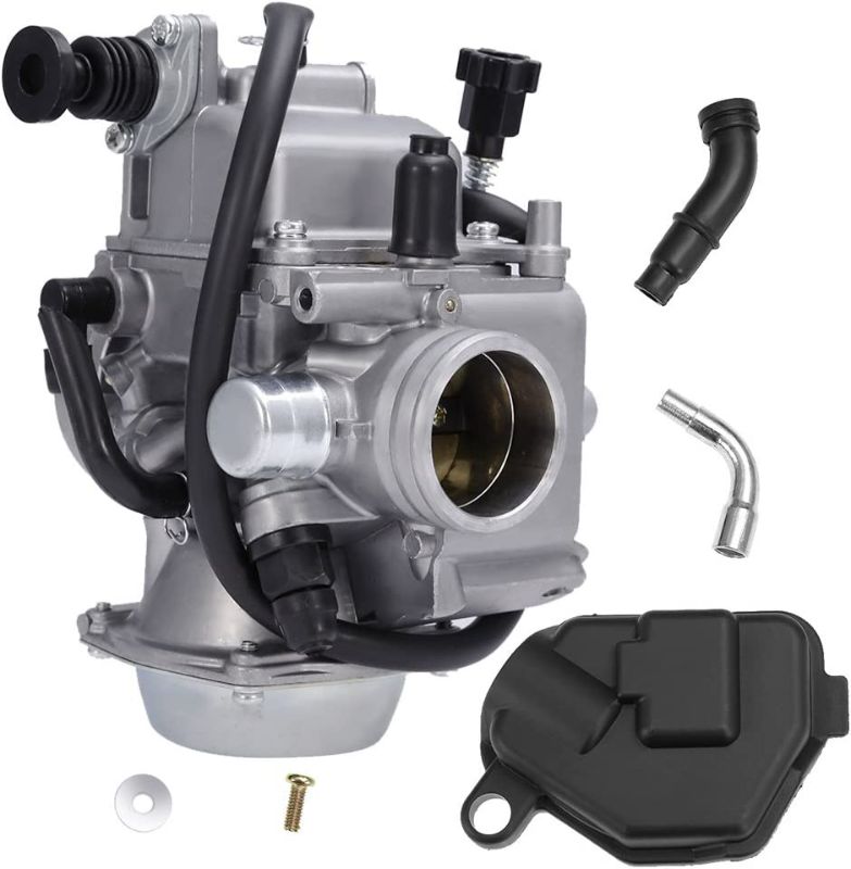 Photo 1 of Anxingo Carburetor Replacement for Honda 300 FourTrax TRX300 2x4 FourTrax300 TRX300FW 4x4 1988-2000 with Black Throttle Base Cover & Screw
