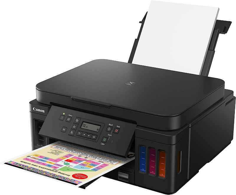 Photo 1 of Canon PIXMA G6020 All-in-One Supertank Wireless (Megatank) Printer, Copier and Scan with Mobile Printing, Black, Works with Alexa
