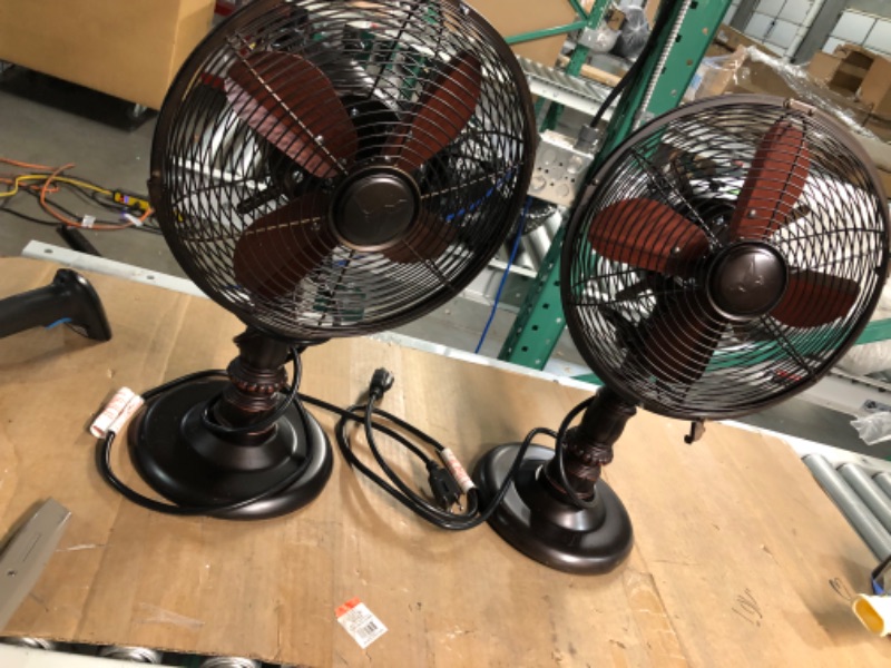 Photo 3 of **USED/ SCRATCHES**DecoBREEZE Oscillating Table Fan (SET OF 2) 