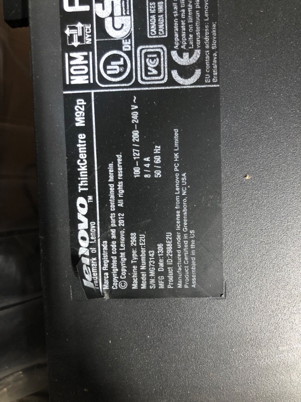 Photo 3 of lenovo ThinkCentre M92p High Performance Small Factor Form Business Desktop Computer, Intel Core i5-3470 3.2GHz, 8GB DDR3 RAM, 500GB HDD, DVD, Windows 10 Professional