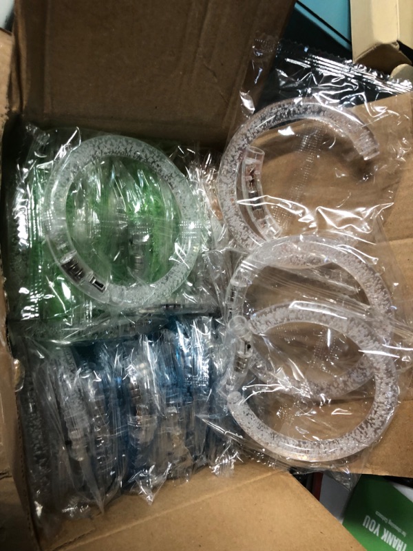 Photo 1 of HDHF LED Glow Sticks Bracelets, 60 Pack Glow Bracelets 6 Color LED Bracelets Light Up Bracelets Glow in The Dark Rave Party Toys Glow Accessories Supplies for Adults Birthday Carnival Wedding