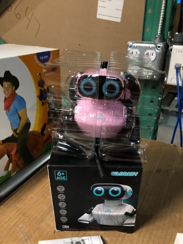 Photo 1 of GILOBABY Remote Control Robot Toys, 2.4GHz RC Robots for Kids with Flexible Head & Arms, Dance Moves, Music and LED Eyes, Birthday Gifts for Children Boys Girls Age 5-7 (Pink)
