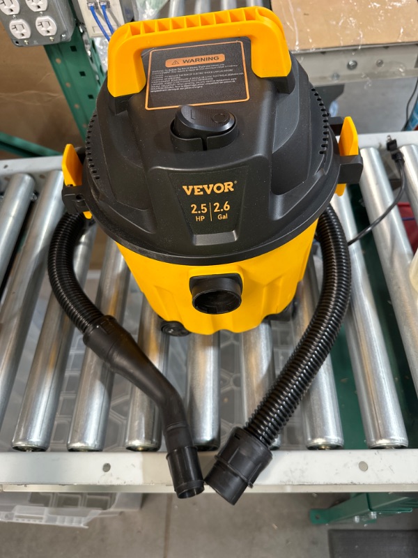 Photo 2 of ***SEE NOTES*** VEVOR Wet Dry Vac, 2.6 Gallon, 2.5 Peak HP, Black/Yellow