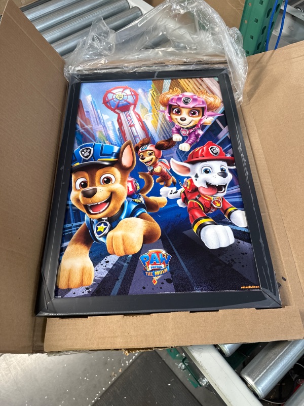 Photo 2 of ***DAMAGED*** Trends International Nickelodeon Paw Patrol Movie-Action Wall Poster, 22.375" x 34", Black Frame