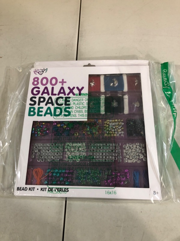 Photo 2 of Fashion Angels DIY Galaxy Alphabet Bead Case (12618), 800+ Colorful Charms and Beads, Screen-Free/Arts and Craft/ Jewelry Making, Great Gift or Reward, Recommended for Ages 8 and Up Metallic Neutral