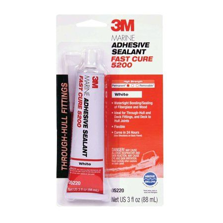 Photo 1 of 3M Marine Adhesive Sealant 5200 Fast Cure - 3 Oz. Watertight Bonding/Sealing of Fiberglass