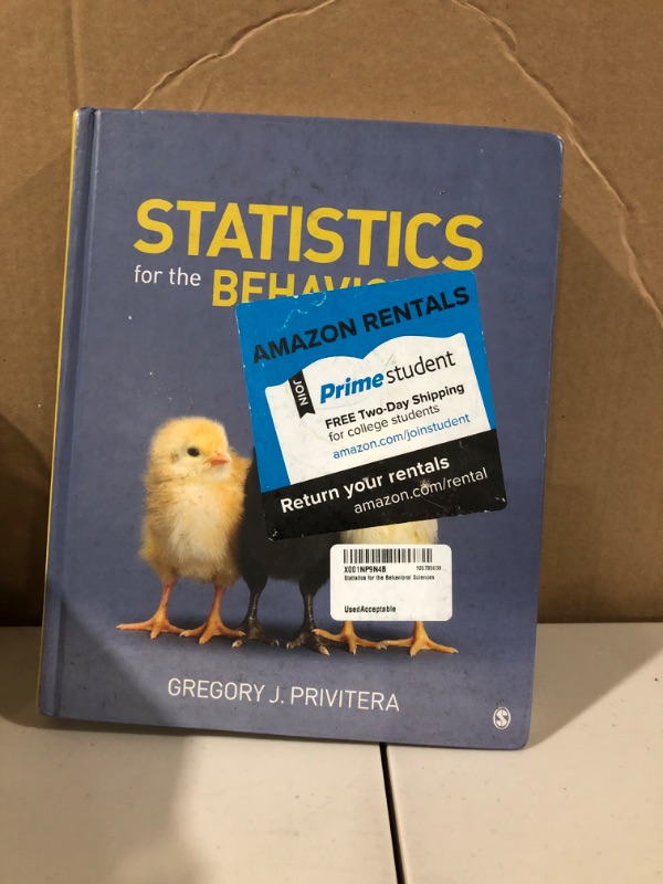 Photo 2 of Statistics for the Behavioral Sciences 3rd Edition