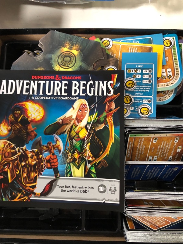 Photo 1 of Dungeons & Dragons Adventure Begins, Cooperative Fantasy Board Game, Fast Entry to The World of D&D, Family Game for 2-4 Players, 10 and Up