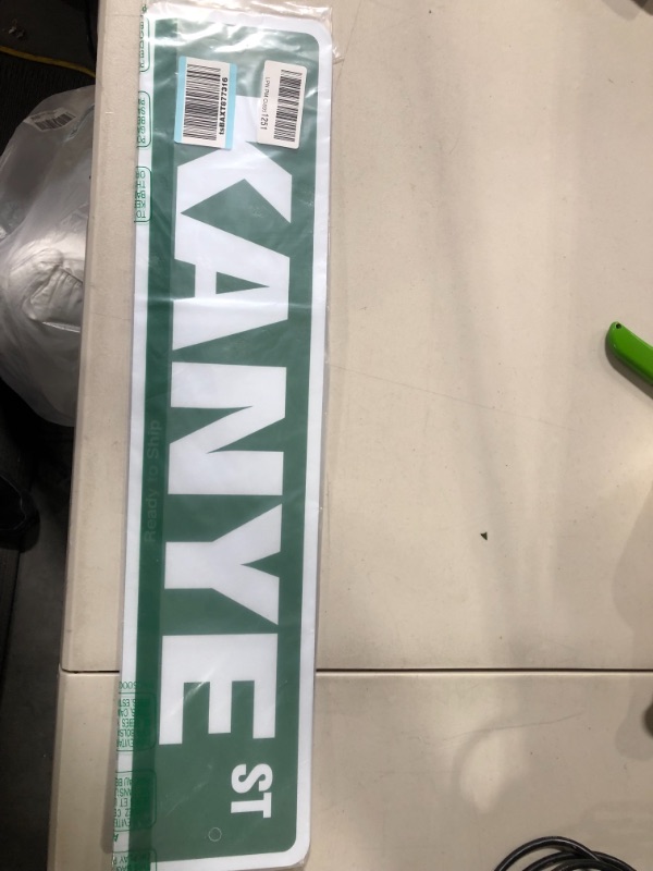 Photo 1 of KANYE Street Sign Childrens Name Room Sign | Indoor/Outdoor |  24" Wide Plastic Sign