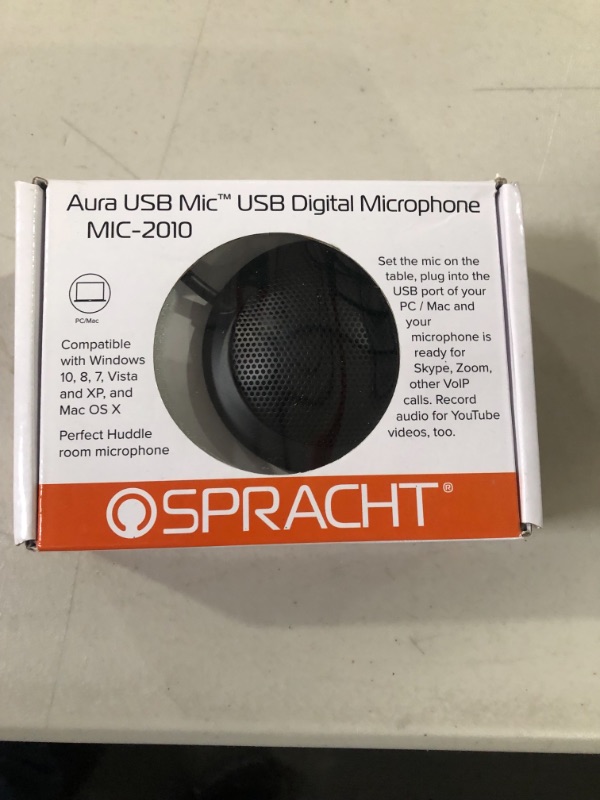 Photo 2 of Spracht MIC-2010 Aura USB Mic Digital USB Microphone, Black