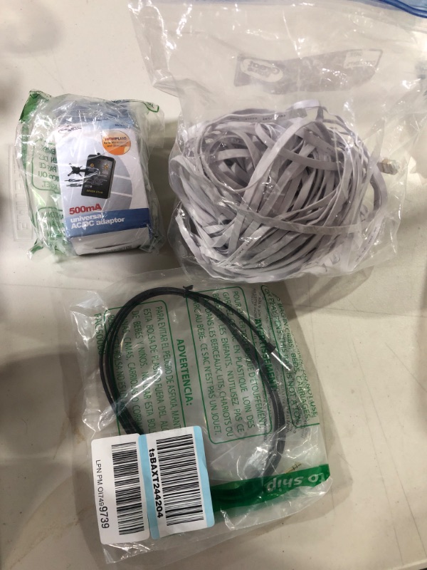 Photo 1 of Wire bundle; AC adapter, AUX cable, ethernet cable