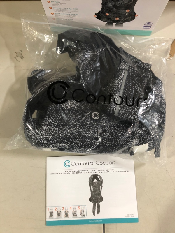 Photo 2 of Contours Cocoon 5 Position Convertible Baby Carrier Newborn to Toddler (8-33 lbs) - Galaxy Black