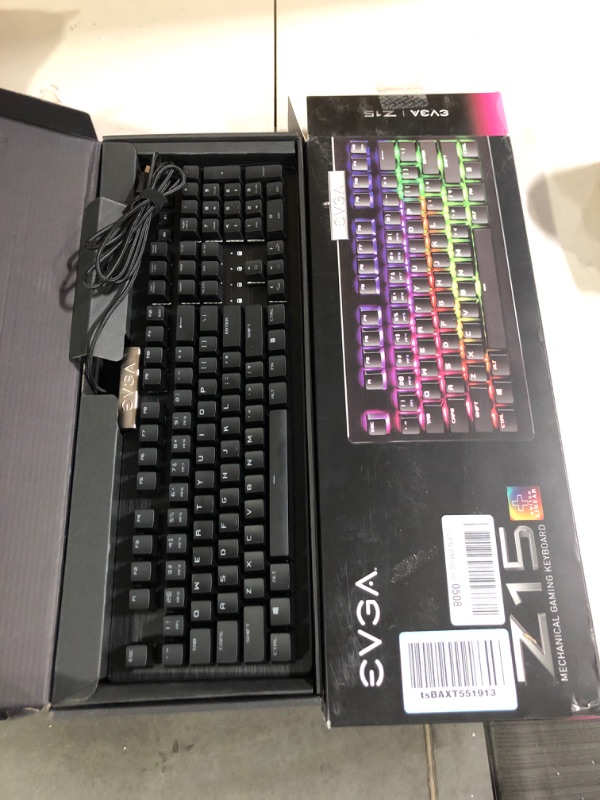 Photo 2 of EVGA Z15 RGB Gaming Keyboard, RGB Backlit LED