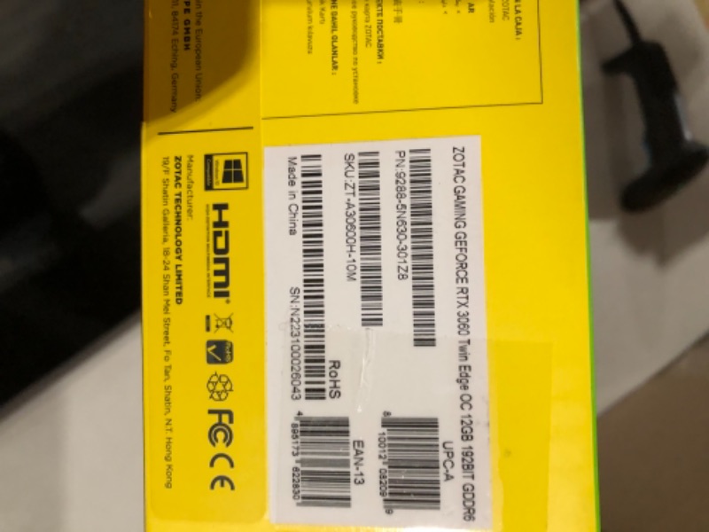 Photo 1 of ZOTAC Gaming GeForce RTX 3060 Twin Edge OC NVIDIA 12GB GDDR6 Graphics Card