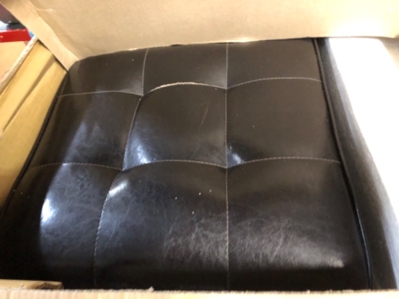 Photo 2 of **SEE NOTES** Baxton Studio BBT8011A2-Black Living-Room-Chairs, Medium, Leather, Black