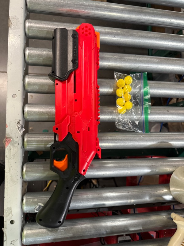 Photo 2 of ***BROKEN*** NERF Rival Takedown XX-800 Blaster -- Pump Action, Breech-Load, 8-Round Capacity, 90 FPS, 8 Official Rival Rounds -- Team Red