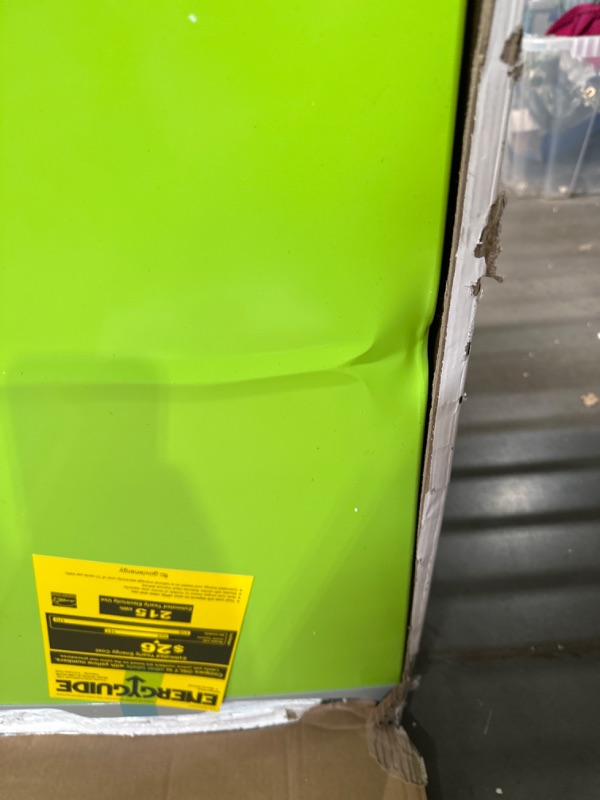 Photo 3 of ***DAMAGED*** RCA RFR321-FR320/8 IGLOO Mini Refrigerator, 3.2 Cu Ft Fridge, Lime Green