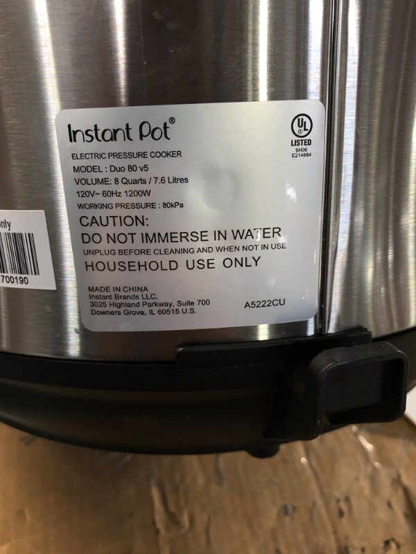 Photo 4 of *USED/SEE NOTES* Instant Pot Duo 7-in-1 Electric Pressure Cooker