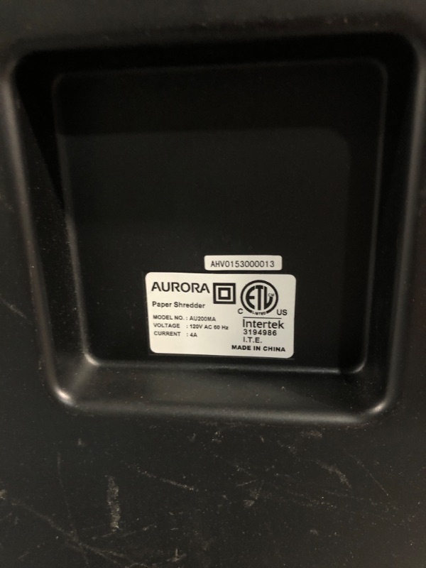 Photo 4 of Aurora Commercial Grade 200-Sheet Auto Feed High Security Micro-Cut Paper Shredder