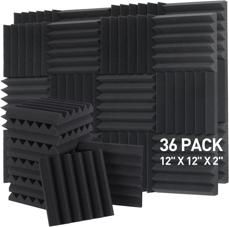 Photo 1 of 52 Pack Acoustic Panels 1 X 12 X 12 Inches 