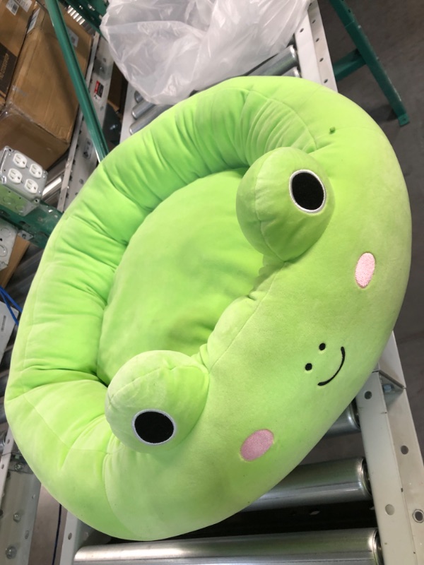 Photo 2 of **SEE NOTES** Squishmallows 30-Inch Wendy Frog Pet Bed - Large Ultrasoft Official Squishmallows Plush Pet Bed Wendy The Frog Large 30”x30”