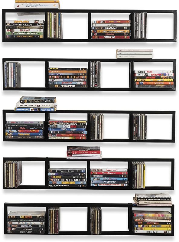 Photo 1 of **USED BUT APPEARS NEW** BHG You Have Space Wall Mount 34 Inch Media Storage Rack - Set of 5 Black