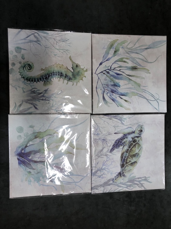 Photo 2 of **BRAND NEW** WZSart Marine Animals Plants Canvas Wall Arts 