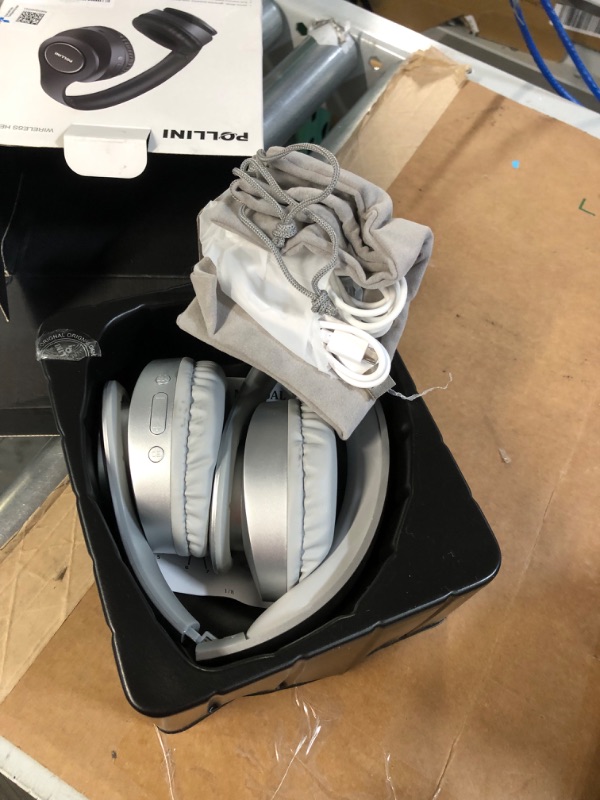 Photo 1 of Bluetooth Headphones Wireless, pollini 40H Playtime Foldable Over Ear Headphones Sliver