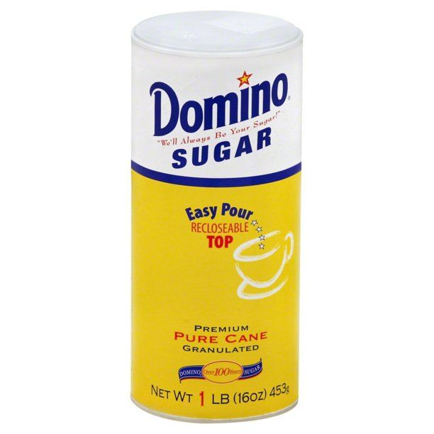 Photo 1 of **SOME CANISTERS ARE OPEN**
DOMINO, SUGAR GRANLTD CANISTER, 1 LB, (Pack of 12)