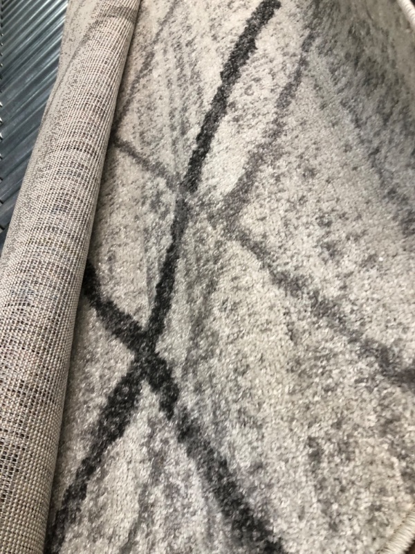 Photo 1 of  3' Round Grey/Beige RUG